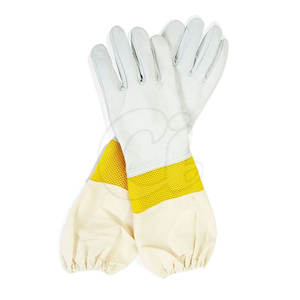 ถุงมือป้องกันมือและแขนถุงมือเพื่อความปลอดภัยถุงมือเลี้ยงผึ้งหนังแท้ - Product Image 2