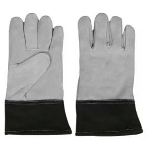 Guantes de seguridad de manga larga de cuero dividido de piel de vaca resistentes al calor para soldadores y bomberos uso Industrial de uso General - Product Image 5