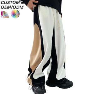 Plus Size Mens Loose Printed <b>Drawstring</b> Breathable Eco-Friendly Cotton <b>Trousers</b> Casual Straight Leg Pants Custom Logo OEM ODM - Product Image 3