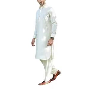 New 2026 Wholesale Classic White Or Men's Shalwar Kameez With Crisp Collar And Button <b>Detail</b> Timeless South Asian For Sale - Product Image 5