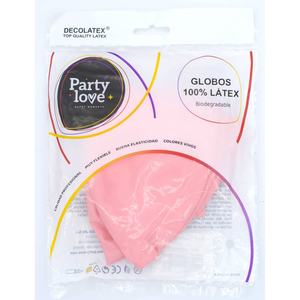 Party Love Latex <b>Balloons</b> 90cm Pink <b>Clear</b> 3 Pcs Bag Biodegradable - Product Image 1