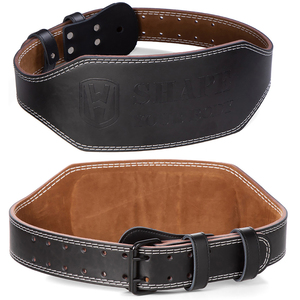 Cinturón de Levantamiento de Pesas de Cuero Vacuno Personalizado con Hebilla Ajustable, Soporte Lumbar Antideslizante, Unisex, Resistente al Viento, para Fisicoculturismo - Product Image 1