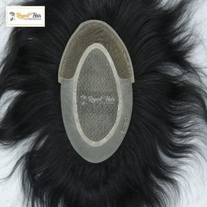 Tupé para hombre Miraz FL más vendido con cabello humano Remy 100%, trama atada a mano, onda Natural, recto, venta al por mayor, Stock disponible - Product Image 2