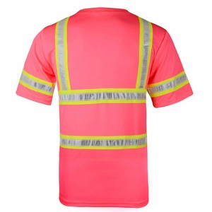 Camiseta de Trabajo Reflectante de Alta Visibilidad, Transpirable y que Absorbe la Humedad, para Construcción, con MOQ Bajo - Product Image 3