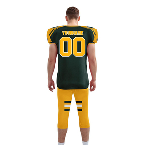 ชุดเครื่องแบบ100% ทำจากโพลีเอสเตอร์ชุดฝึกฟุตบอลอเมริกันแขนสั้นออกแบบได้ตามที่ต้องการชุดโลโก้ตามต้องการ - Product Image 2