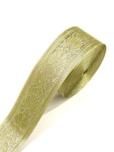 Ethnic Style Ribbon Jacquard Webbing Woven Small Flowers Gold Silver High Tenacity 100% Polyester Washable Garment Bags Shoes - Product Image 6