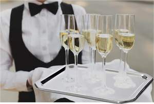 Bandeja para servir alimentos de acero inoxidable, plato de servicio con espejo decorativo Rectangular, soporte para alimentos - Product Image 3