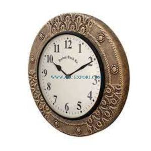 Top vente fabriqué à la main forme ronde décoration de la maison horloge murale intérieure merveilleuse conception flore nouveau Look horloge murale suspendue - Product Image 5