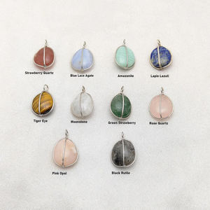 Colgante de Cuarzo Rosa Natural, Envoltura de Alambre de Plata de Ley 925, Amuleto, Joyería Sostenible, Proveedores Mayoristas de Joyería de Cuarzo Rosa - Product Image 6