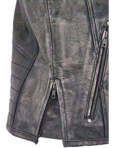 Chaleco clásico de cuero genuino para Hombre | Chaleco de motorista sin mangas con estilo para trajes casuales, estilo occidental y ropa de calle - Product Image 3