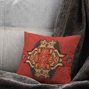 Funda de Almohada con Diseño de Kilim Bohemio, Hecha a Mano, Estilo Vintage, Solo Funda - Product Image 5