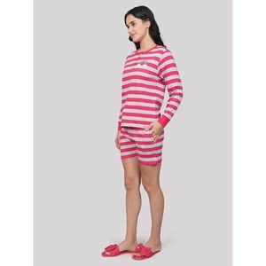 Evolove Women's Casual Summer Grey <b>Tshirt</b> & Shorts Set 100% Cotton Jersey Neck Full Sleeves Super Soft Comfortable Pockets - Product Image 4