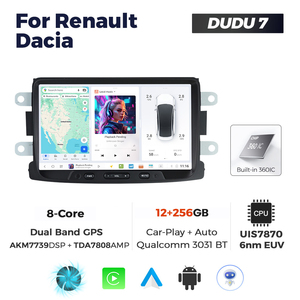 DUDUAUTO DUDU7 7870 Android 12+256G WIFI BT 4G LTE Estéreo para Auto de 8 Pulgadas para <span class=keywords><strong>Renault</strong></span> Dacia con Car Play y Android Auto - Product Image 3