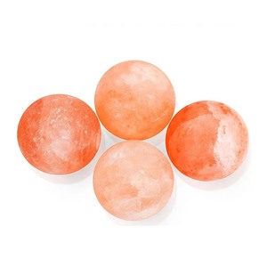 Lampe de sel en cristal rose de l'Himalaya en forme de boule sculptée décoration de la maison écologique avec picorer personnalisé électrique - Product Image 4