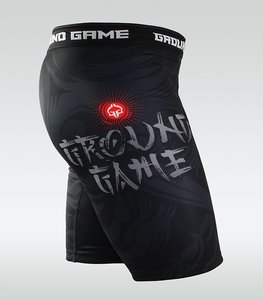 กางเกงขาสั้น BJJ MMA Vale Tudo แบบกําหนดเอง กางเกงขาสั้นแบบบีบอัดแบบกําหนดเอง Sublimated ผู้ใหญ่และเยาวชน / เด็กขนาด Unisex - Product Image 4