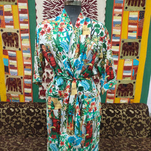 Kimono con estampado de algodón 100% Floral, ropa de playa de baño suave y cómoda para uso durante todo el año, gran regalo de invierno para su primavera y verano - Product Image 1