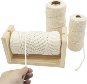 Soporte de hilo de madera con accesorios de ganchillo para coser y ganchillo Organizador de manualidades duradero Fácil de usar - Product Image 3