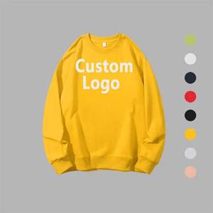 Sweat-shirt 100% coton pour hommes à manches longues couleur unie col rond à capuche décontracté Style hiver teint uni-quantité minimale de commande orienté vers l'exportation - Product Image 1