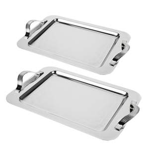 Plateau de service en laiton et en acier inoxydable de qualité alimentaire facile à nettoyer pour la maison Restaurant Hotel Party Dining & Servant - Product Image 6