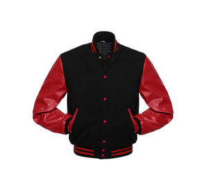 Chaqueta universitaria de Estilo Vintage para hombre con mangas de contraste de color y detalles bordados CollegeBaseballjacket para menDDP Envío - Product Image 2