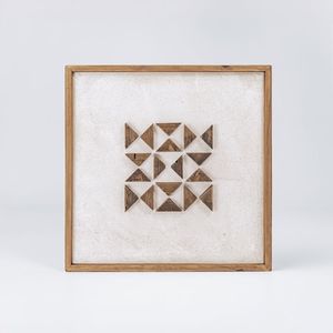 Handmade Natural Fiber Rope Art Unique Geometric Spiral <b>Triangle</b> Patterns Wall Hanging Glass Shadow Box Wall Art - Product Image 6
