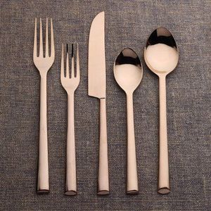 Luxury Fine Dining Stainless Steel <b>Flatware</b> Collection Luxury Contemporary Stainless Steel <b>Flatware</b> Dining Set Luxury Stainless - Product Image 2