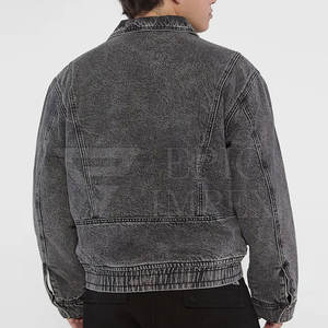 Veste en jean rétro délavée à l'acide pour homme, vêtements d'extérieur délavés de style vieilli d'origine - Product Image 5