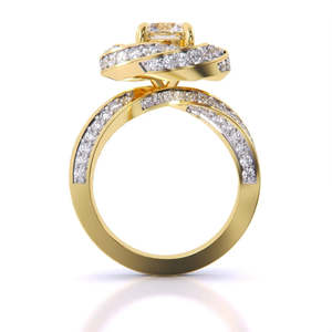 Anillo solitario de diamante de corte redondo de lujo de 1.00 quilates, color F, claridad VS, diamante cultivado en laboratorio en oro de 14 quilates para regalo de aniversario nupcial. - Product Image 4