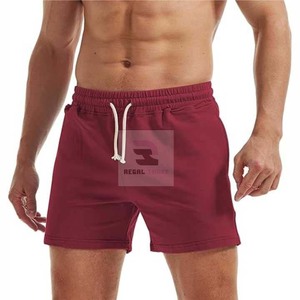 Shorts de sport mi-longs en laine personnalisés, respirants, écologiques, anti-plis, unis, décontractés, à taille élastique, avec logo – Vente chaude - Product Image 5