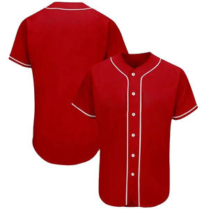 Maillots de baseball unisexes de haute qualité, 100 % polyester, grande taille, antibactériens, séchage rapide, respirants, personnalisables - Product Image 1
