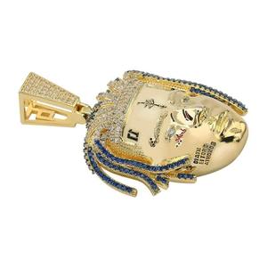 Collar con Colgante Hip Hop con Diamantes de Imitación VVS Moissanite, Chapado en Oro, Plata 925, Estilo Bling, a Bajo Precio - Product Image 3