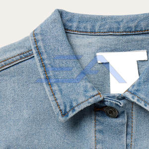 Veste en jean pour homme d'hiver respirante et écologique en coton 100% de qualité supérieure, avec logo sur le devant et doublure en coton, vente chaude - Product Image 3