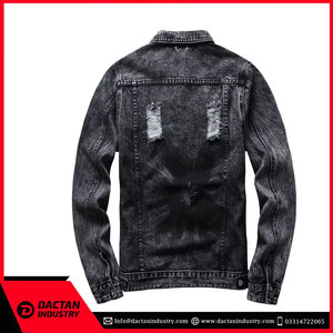 Vestes Jean d'Hiver Personnalisées pour Hommes Toile Denim avec Services OEM Conception Sans Col - Product Image 2