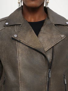 OEM mejores chaquetas de invierno de las mujeres delgadas de cuero personalizado último diseño chaqueta de cuero genuino Mujer - Product Image 4