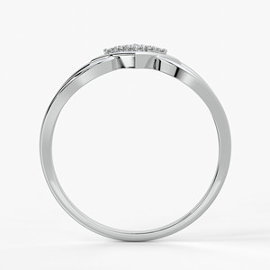 แหวนอินฟินิตี้925เงินสเตอร์ลิงของผู้หญิงที่สง่างามทันสมัยพร้อมเพชรคลัสเตอร์ตารางรัศมีสำหรับหมั้นและเครื่องประดับสวมใส่ทุกวัน - Product Image 4