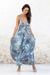 2023เดรสยาวผ้าเรยอนมัดย้อมสำหรับผู้หญิงชุดยาวผ้าทอเป็นมิตรต่อสิ่งแวดล้อมผ้าทองานแต่งงานเซ็กซี่ลำลองไซส์ใหญ่พิเศษเป็นมิตรต่อสิ่งแวดล้อมขายส่ง - Product Image 6