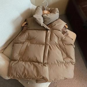 Veste d'hiver pour femmes, épaisse, chaude, ample, décontractée, vêtement d'extérieur, gilet sans manches, coupe-vent, imperméable, réversible, col montant - Product Image 4