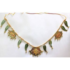Ganpati Shubh Labh Bandanwar Handcrafted Multicolour <b>Door</b> Hanging Toran 33 Inches Approx Set of 5 Pieces for Diwali Celebration - Product Image 1