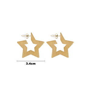 CUCOCUCA YXQ E336 Orecchini a Perno in Acciaio Inossidabile Dorato Spazzolato, Ideali per Uso Quotidiano ed Eventi, Spedizione UE in 48 Ore - Product Image 1