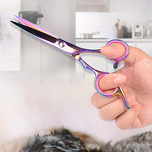Ciseaux de coupe de cheveux en gros Ciseaux amincissants multi-enduits de titane Conception personnalisée Ciseaux de coupe de cheveux légers et élégants - Product Image 6