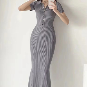 Ruffles <b>Slim</b> Bodycon Dress women's knitwear - Product Image 5