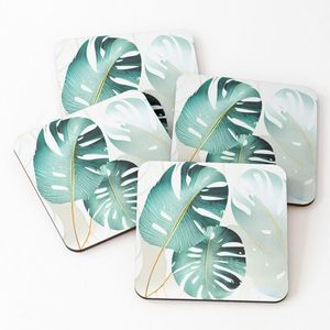 Design créatif Ensemble de sous-verres à thé en MDF avec impression en émail Ustensiles de cuisine personnalisés Vaisselle Tapis et tampons Style moderne au meilleur prix - Product Image 5