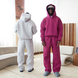 Survêtement baggy en polaire 100% coton vierge personnalisé Tenue de jogging Tenue à capuche et pantalon de survêtement Tenues de survêtement pour hommes - Product Image 1