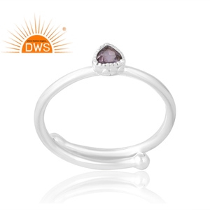 Anillo de piedras preciosas de amatista Rosa Natural de Plata de Ley 925 más vendido, joyería personalizada para mujer, regalo para ella - Product Image 1