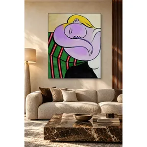 Fida Picasso, femme blonde endormie, impression sur toile - Product Image 1