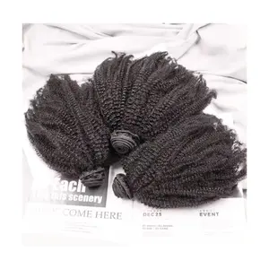 Hair Weft 4A 4B 4C full cuticle aligned kinky afro curly Brazilian hair bundles