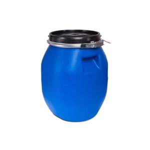 Tambor de Plástico Azul Personalizado con Tapa Abierta para Agua y Líquidos - Product Image 1