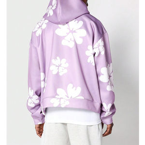 เสื้อฮู้ดพิมพ์ลายหนักคุณภาพสูงสำหรับผู้ชาย เสื้อฮู้ดผ้าเฟรนช์เทอร์รี่สำหรับฤดูหนาว  เทคนิคการปักแบบดรอปโชว์เดอร์ - Product Image 4