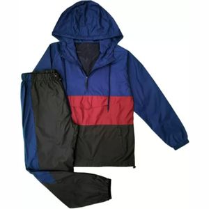 Logo personnalisé imperméable polyester nylon coupe-vent survêtements pour hommes ensemble de survêtement coupe-vent extérieur en nylon pour hommes - Product Image 1