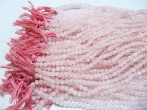 Natural Genuine Rose Quartz Round Plain Smooth 5mm Beads Pink <b>Colour</b> Beads For Jewelry Making Sold Per Strand 13 Inches Long - Product Image 3